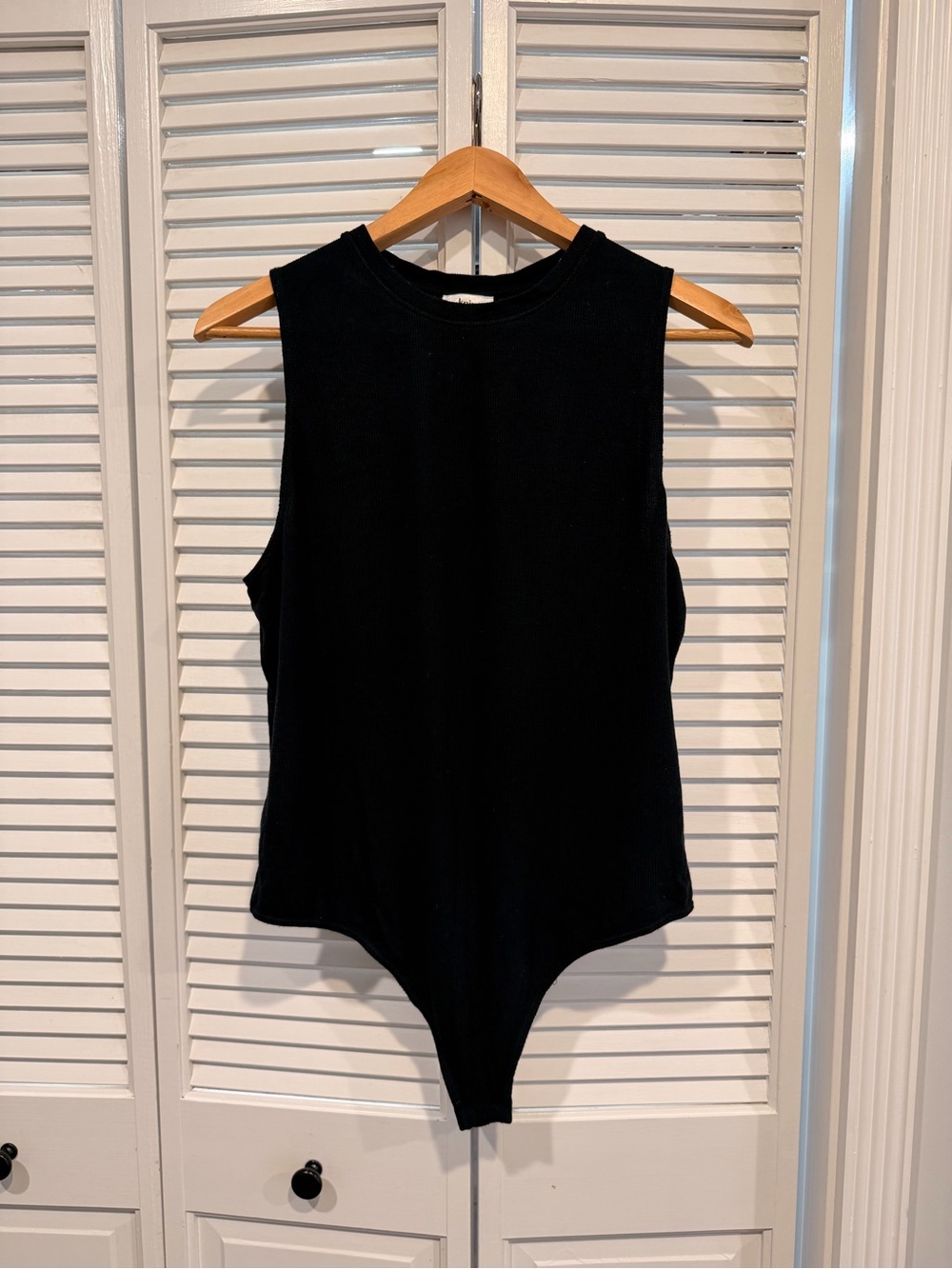 knix Black Sleeveless Crewneck Bodysuit
